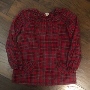 EUC Lands’ End red tartan/plaid top
